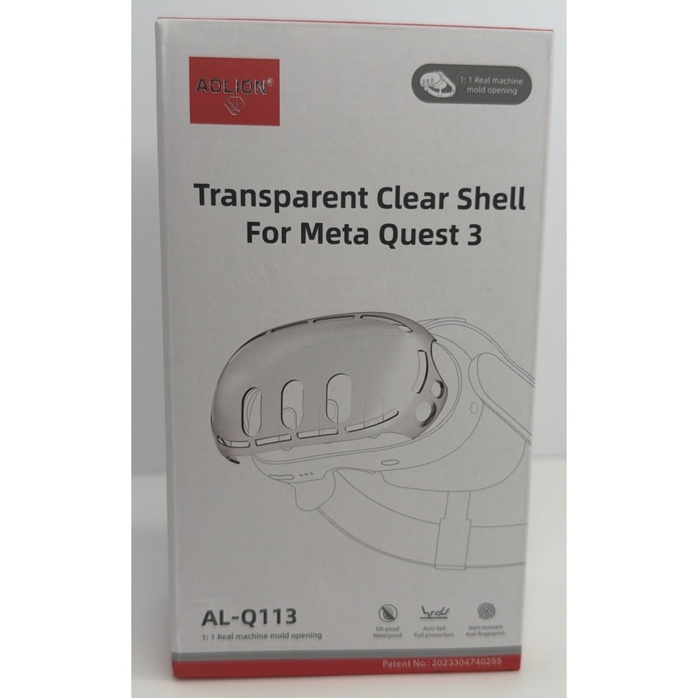Protector Dustproof Shell For Meta Quest 3 VR Helmet Host Clear PC Case  - NEW